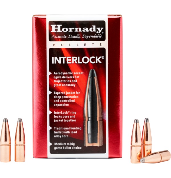 Куршуми Hornady 30 cal .308 165gr Interlock BTSP
