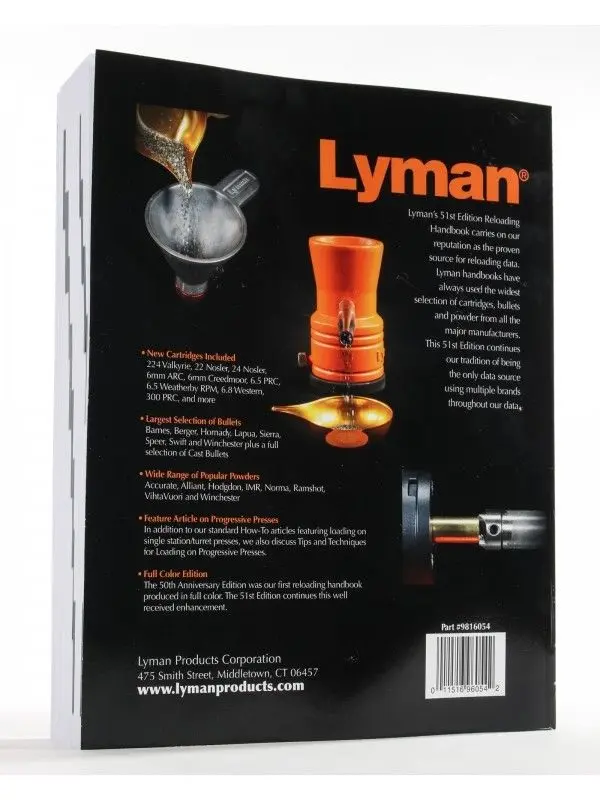 Книга за Релоудинг - 51th Edition Reloading Handbook Lyman