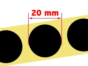 Лепенки за Мишени - 20mm Черни - 2000 броя