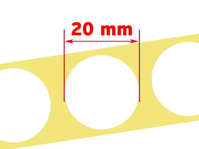 Лепенки за Мишени - 20mm Бели - 2000 броя