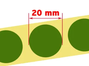 Лепенки за Мишени - 20mm Зелени - 2000 броя