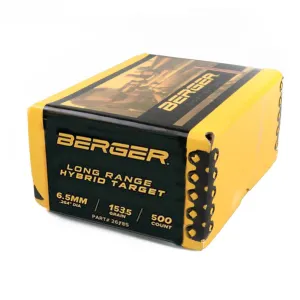 Куршуми Berger 6.5mm cal .264 153.5gr Long Range Hybrid Target - 500бр