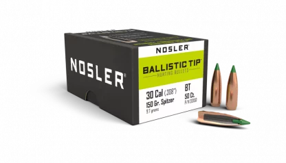 Куршуми Nosler Ballistic Tip Hunting .30 Cal, Dia .308, 150gr